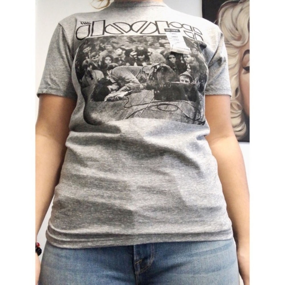 The Doors Heather Gray Short Sleeve Tee NWT